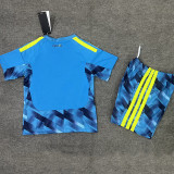 26-27 Spain Blue Goalkeeper Kids Soccer Jersey
