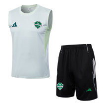 25-26 Al-Ahli Saudi Light green Tank top and shorts suit #D25262