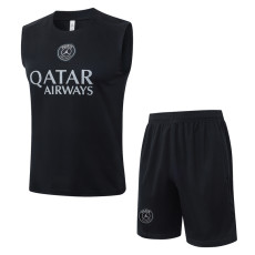 25-26 PSG Jordan Black Tank top and shorts suit #D25278