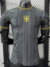 25-26 Brazil Black Gold Special Edition Player Version Soccer Jersey