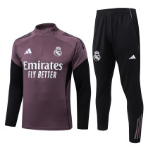 25-26 RMA Gray Purple Half Pull Tracksuit #B25151(半拉链)