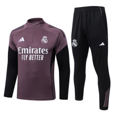 25-26 RMA Gray Purple Half Pull Tracksuit #B25151(半拉链)