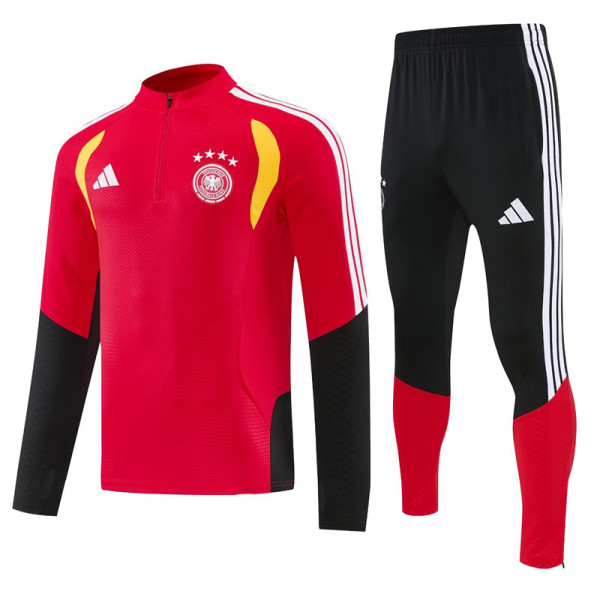 26-27 Germany Red Half Pull Tracksuit (半拉链)