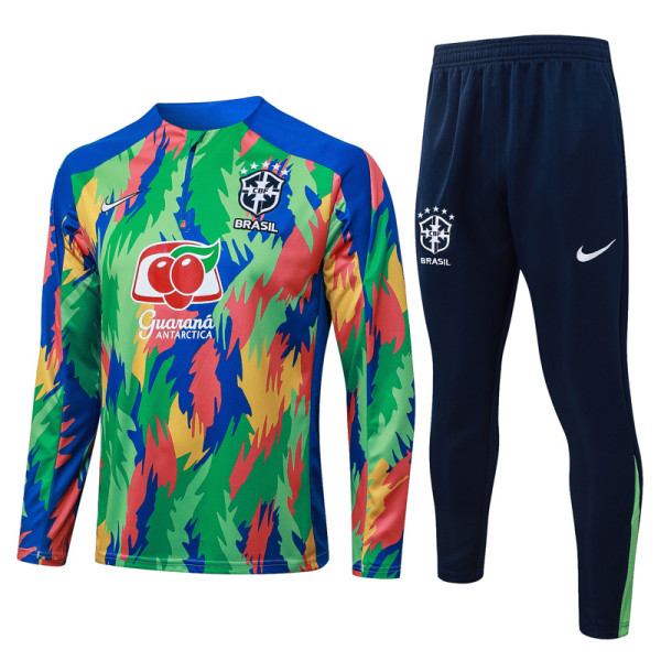 25-26 Brazil Green Half Pull Tracksuit #B25155(半拉链)