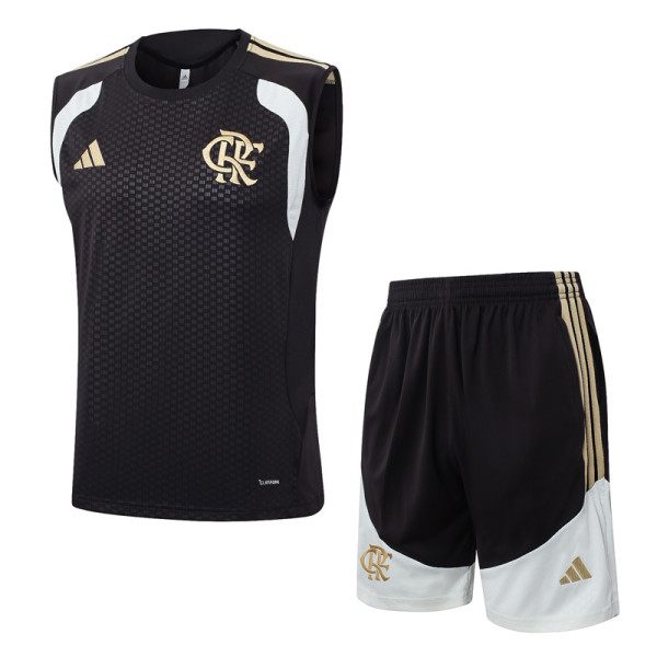 26-27 Flamengo Brown Tank top and shorts suit #D26011
