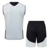 26-27 Flamengo White black Tank top and shorts suit #D26010