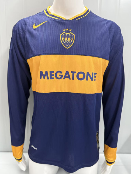 2006-2007 Boca Juniors Home Long Sleeve Retro Soccer Jersey (长袖)