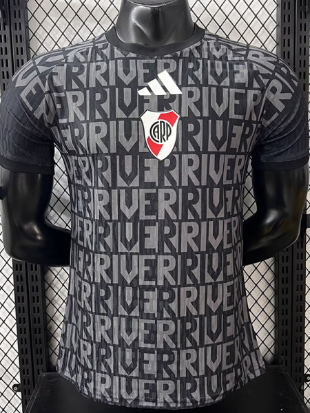 26-27 River Plate Black Player Version Training shirts