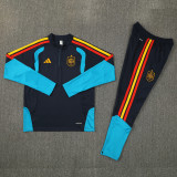 26-27 Spain Royal blue Half Pull Tracksuit #01(半拉链)