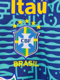 2024 Brazil Blue Retro Training shirts