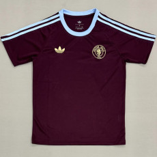 25-26 Aston Villa Brown Red Casual Edition Fans Training Shirts