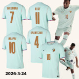 26-27 France Away Long Sleeve Player Version Soccer Jersey (长袖球员)