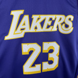 25-26 Lakers JAMES #23 Purple Top Quality Hot Pressing NBA Jersey (Trapeze Edition) 飞人版
