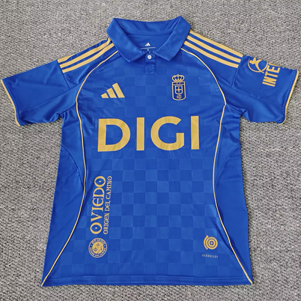 25-26 Real Oviedo Home Fans Soccer Jersey