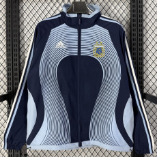 2006 Argentina Royal blue Retro Windbreaker