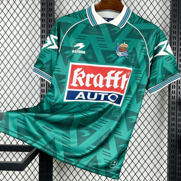 1995-1996 Real Sociedad Away Retro Soccer Jersey