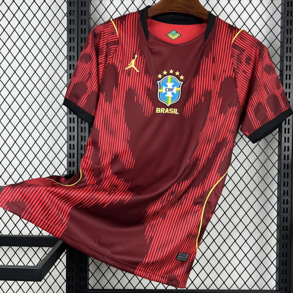 26-27 Brazil JD Red Goalkeeper Fans Soccer Jersey