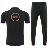 26-27 INT Black Short shirts and Long trousers Suit (圆领)