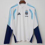 26-27 Argentina White Top Half Pull Tracksuit (半拉上衣)