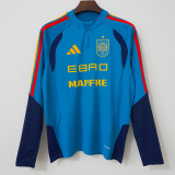 26-27 Spain Blue Top Half Pull Tracksuit (半拉上衣)