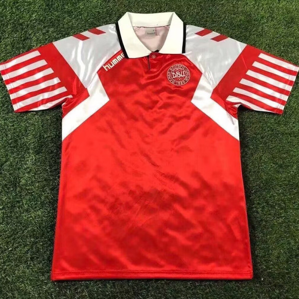 1992 Denmark Home Retro Soccer Jersey