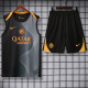 25-26 INT Black Tank top and shorts suit