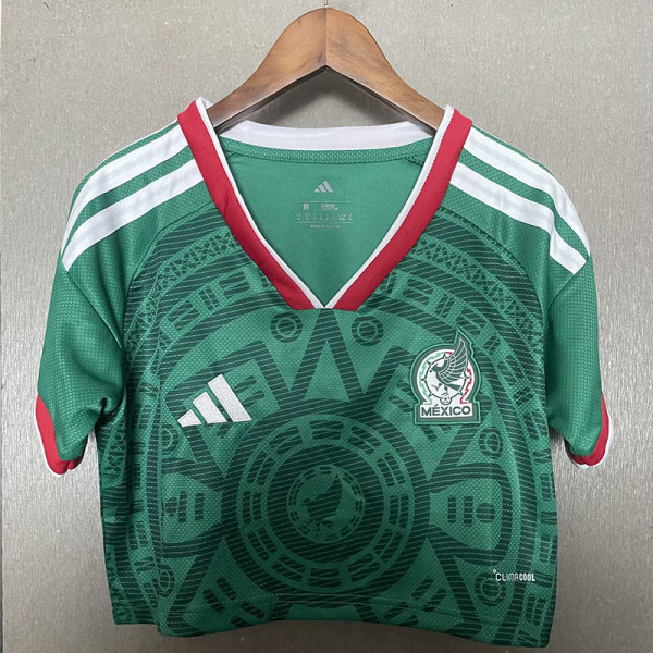 2026 World Cup Mexico Home Women Cheerleader Shirt (女啦啦短袖)