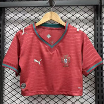 2026 World Cup Portugal Home Women Cheerleader Shirt (女啦啦短袖)