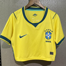 2026 World Cup Brazil Home Women Cheerleader Shirt (女啦啦短袖)