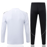 26-27 PSG White Half Pull Tracksuit #B26029(半拉链)