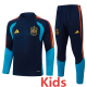 26-27 Spain Royal blue Kids Half Pull Tracksuit #E26024(童装)(半拉链)
