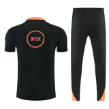 26-27 INT Black Short shirts and Long trousers Suit (圆领)