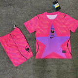 26-27 France Pink Goalkeeper Kids Soccer Jersey