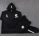 25-26 Ajax Black Hoodie Jacket Tracksuit #F639