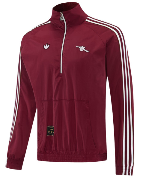 26-27 ARS Brown Red Half Pull Windbreaker (半拉风衣)