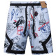 C2523 AJ Light gray Bastketball Casual Short Pants #涂鸦灰