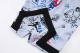 C2523 AJ Light gray Bastketball Casual Short Pants #涂鸦灰