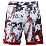 C2526 AJ White Bastketball Casual Short Pants #玛雅白