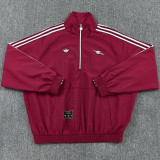 26-27 ARS Brown Red Half Pull Windbreaker (半拉风衣)