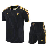 25-26 Man Utd Black Training Short Suit