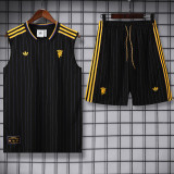 25-26 Man Utd Black Tank top and shorts suit
