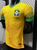 26-27 Brazil Yellow Special Edition Player Version Soccer Jersey (绿袖口)