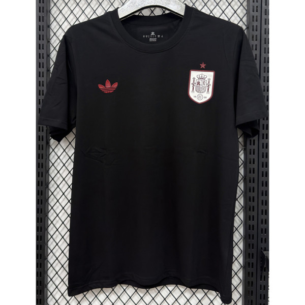 T293 Spain Black High Quality Casual T-Shirt