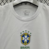 T296 Brazil White High Quality Casual T-Shirt