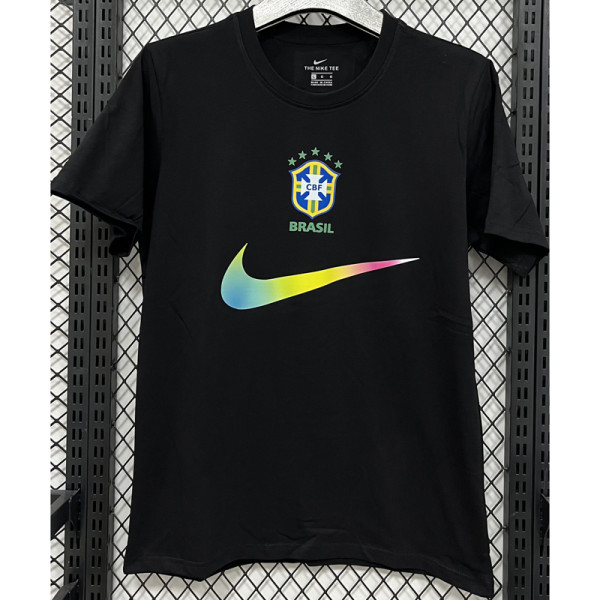 T296 Brazil Black High Quality Casual T-Shirt