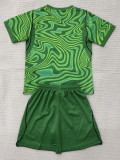26-27 Brazil Green Goalkeeper Kids Soccer Jersey