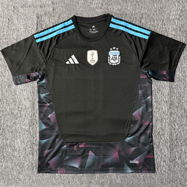 26-27 Argentina Black Goalkeeper Fans Soccer Jersey