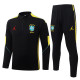 26-27 Brazil Black Half Pull Tracksuit #B26035(半拉链)
