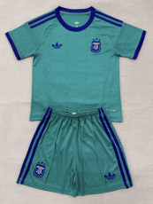 26-27 Argentina Green Goalkeeper Kids Soccer Jersey