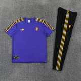 26-27 Man Utd Purple Short shirts and Long trousers Suit (圆领)